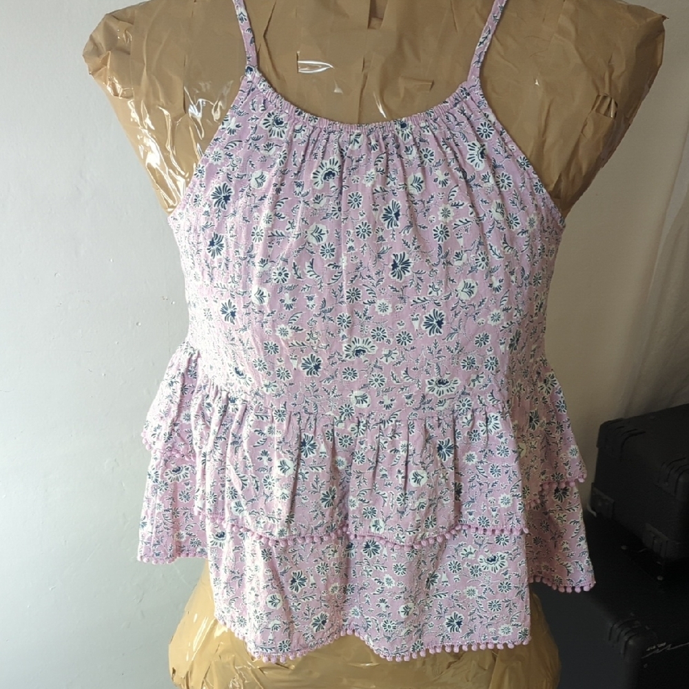 Wonder Nation Smocked Tiered Camisole in Pink and Green